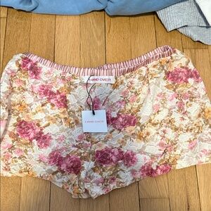 Hand Over Lace Floral Sleep Shorts